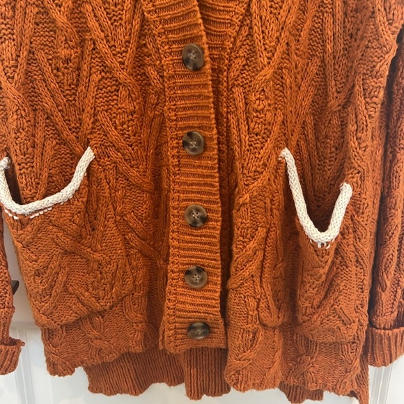 Free People Montana oversized chunky cable knit cardigan - Picture 4 of 6